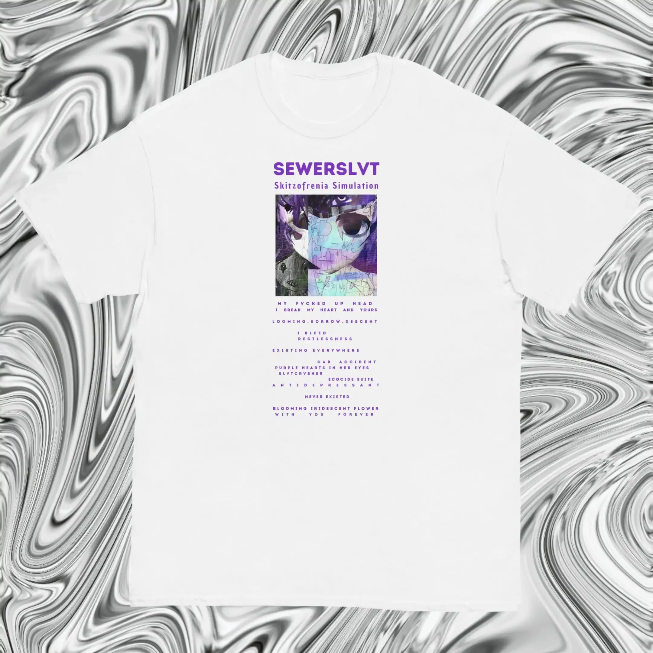 Sewerslvt Skizofrenia Simulation Dnb Cover Album T Shirt