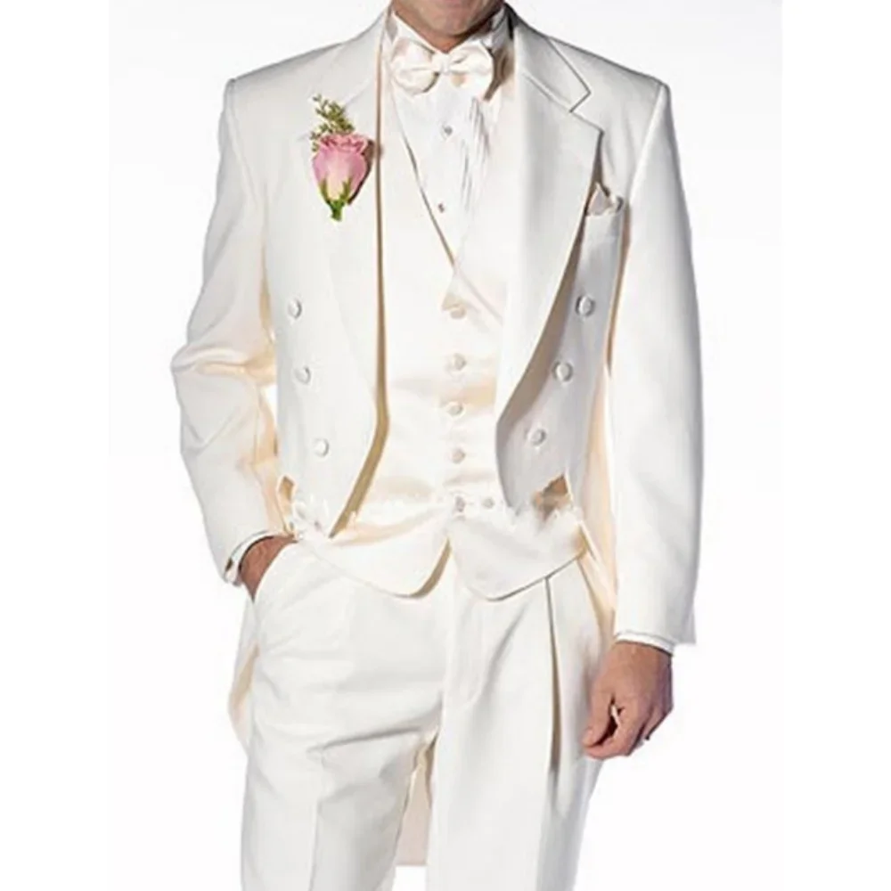 

XS-6XL Suit (Blazer+ Vest + Trousers) Men's Fashionable Gentleman Business Banquet British-style Casual Wedding Suit