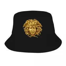 Medusa Greek Bucket Hat  Mythology Art Retro Fisherman Hats For Men Women Portable Hunting Caps Streetwear Pattern Sunscreen Hat