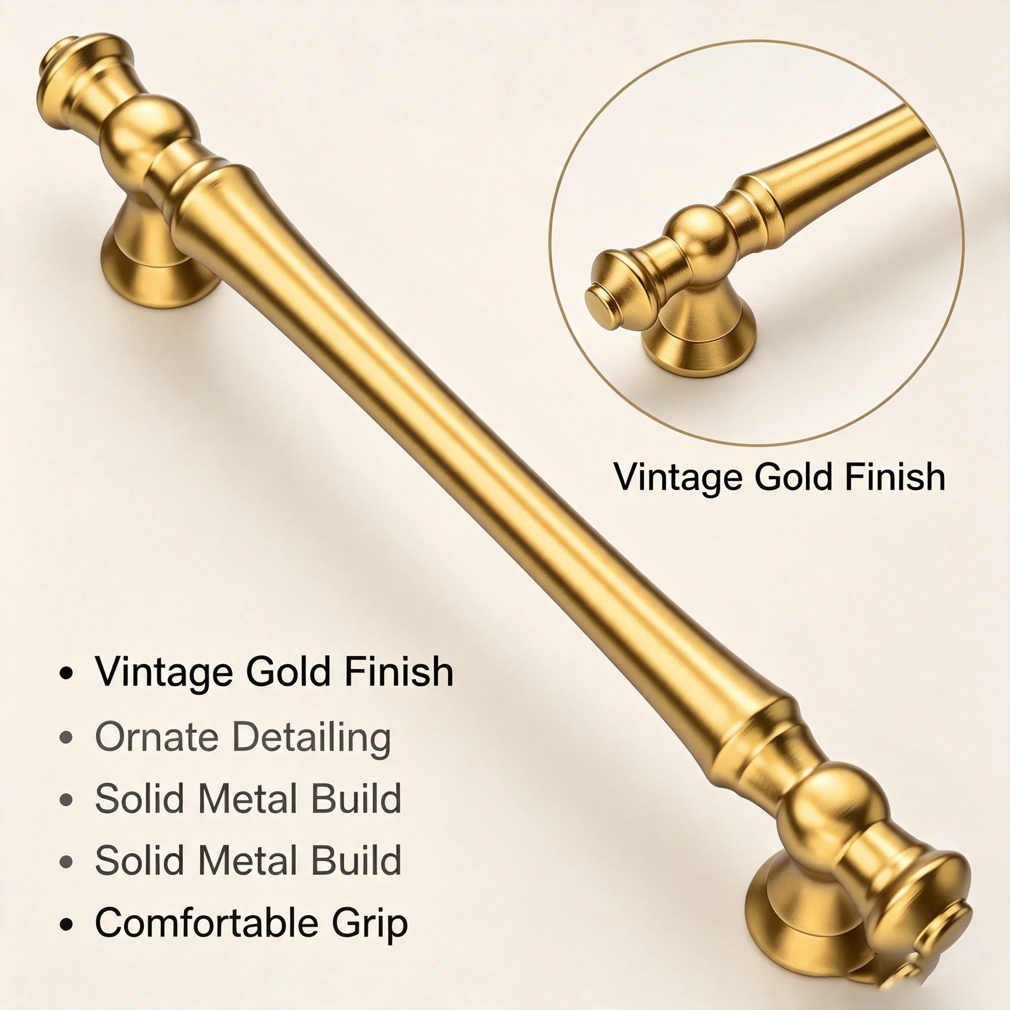 10PCS Champagne Bronze Cabinet Handles, Metal Cabinet Pulls, Kitchen Cupboard Cabinet Hardware for Furniture
