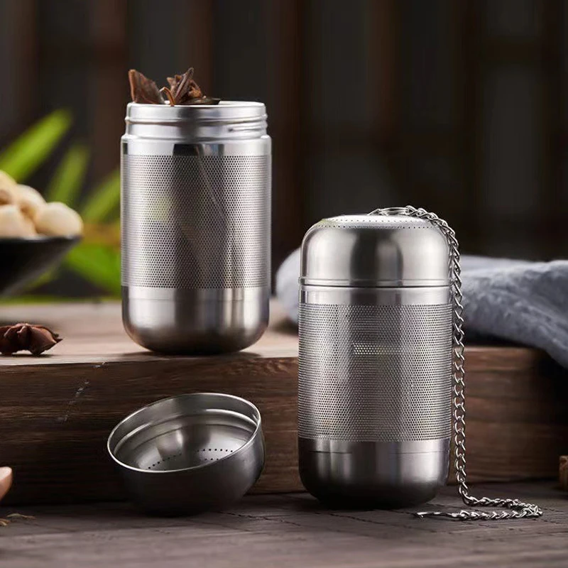 304/316 Stainless Steel Tea Strainer Leaf Spice Herbal Teapot Reusable Mesh Filter Home Kitchen Accessories