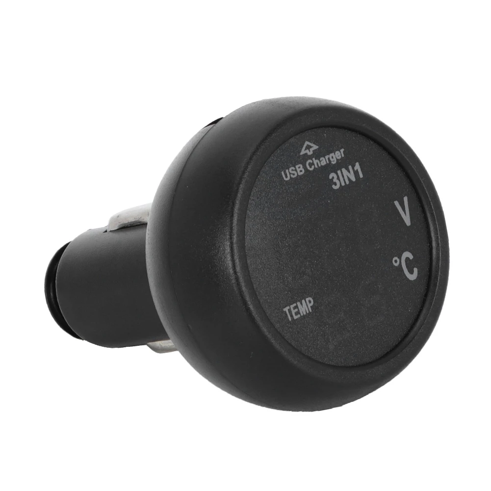 3-in-1 auto 3-in-1 multifunctionele auto 12V/24V digitale LED-voltmeter thermometer USB auto-USB