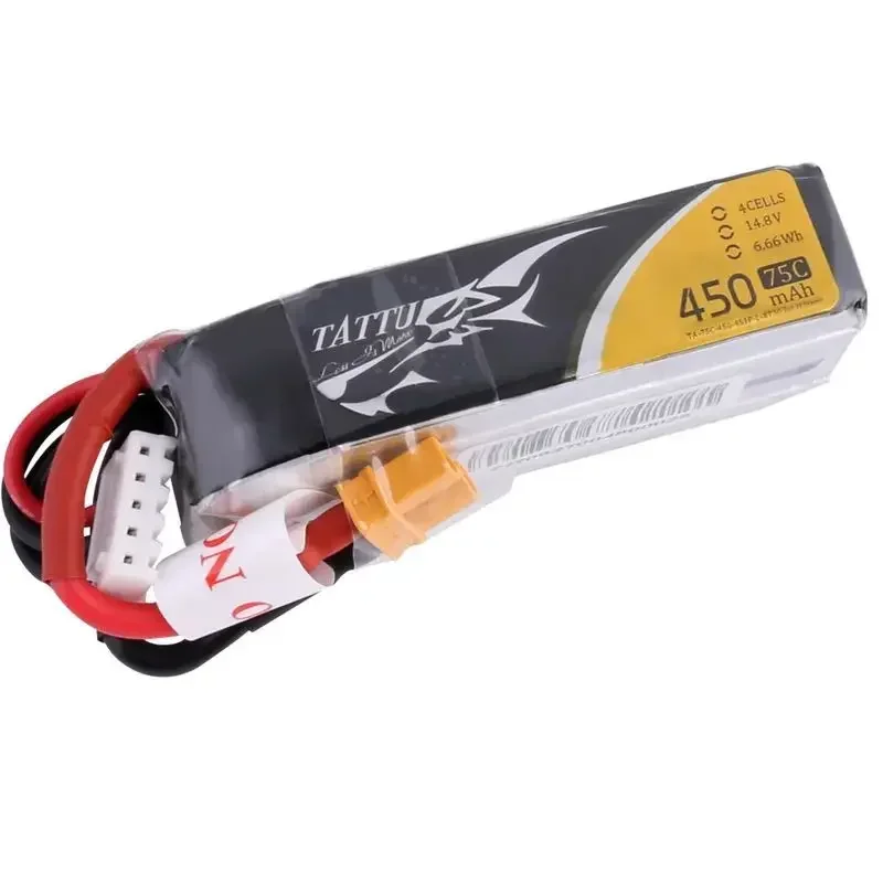 ACE Tattu LiPo Akku 2S 3S 4S 450mAh 75C 1P für RC FPV Racing Drone Quadcopter