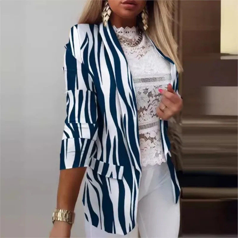 

Long Sleeve Slim Top Coat Women's Small Suit Polyester Veste Femme Blazer Feminino Roupa Feminina Womens Blazer Jacket