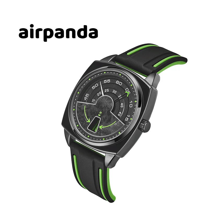 Sporty Racing Style Quartz Watch Men Square Dial Rubber Strap Casual Analog Wristwatch Modern Fashion Timepiece