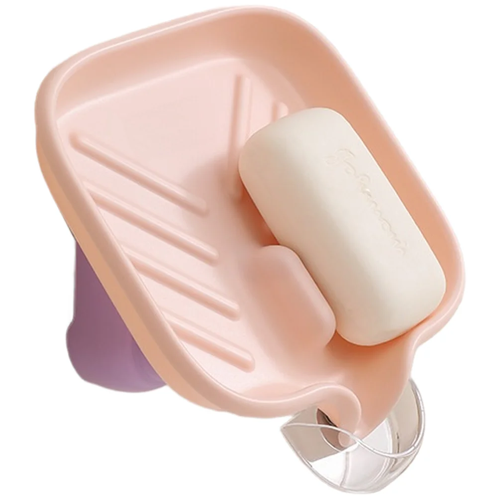 Dual Use Soap Holder with Secure Suction Cup Adjustable Tilt Function and Open-Grid Base to Prevent Water Accumulation
