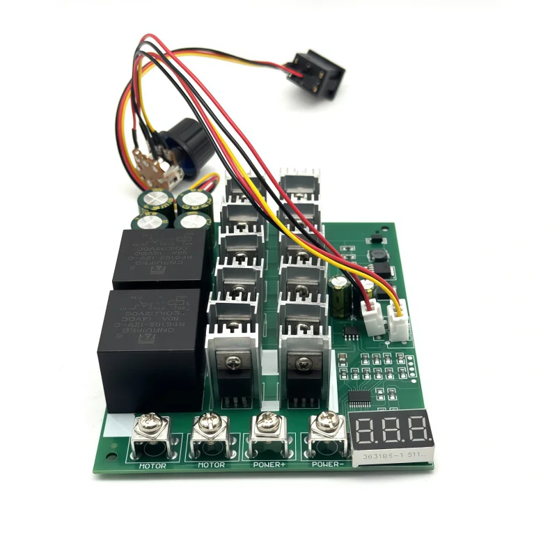 60A 10-55V Digital display PWM speed controller module forward reversal 0~100% adjustable DC motor 12V 24V 36V 48V MAX 100A