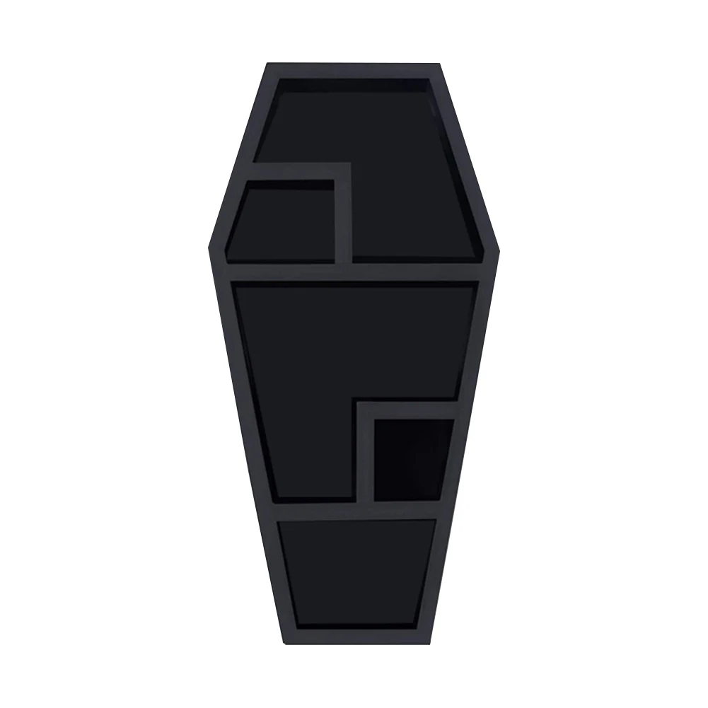 

Gothic Style Coffin Model Shelf Horror Decorations Prank Candy Box for Haunted House Bathroom Desktop Ornaments Halloween Props