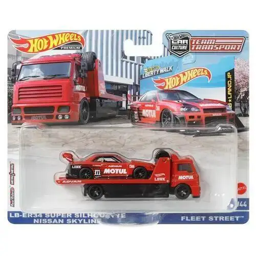 

Hot Wheels LB-ER34 Super Silhouette Nissan Skyline & Fleet Street 1/64 Diecast Vehicles FLF56-44-HCN54