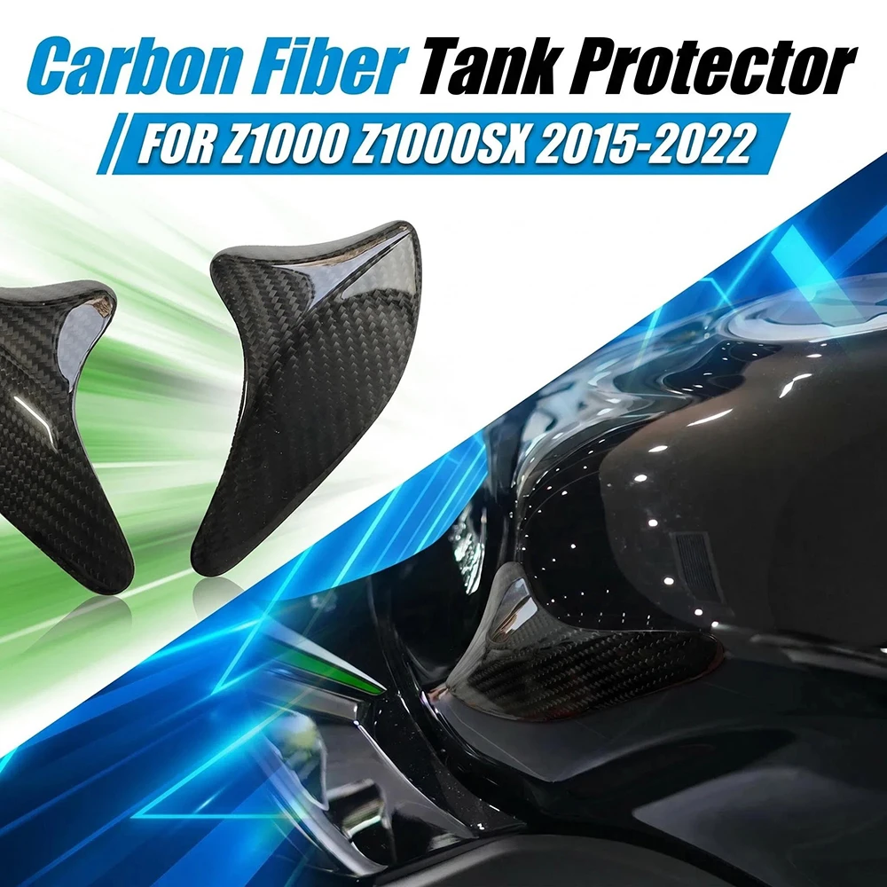 Motorcycle Fuel tank protective cover Carbon fiber fuel tank slider For Kawasaki Z1000 Z1000SX 2015-2022