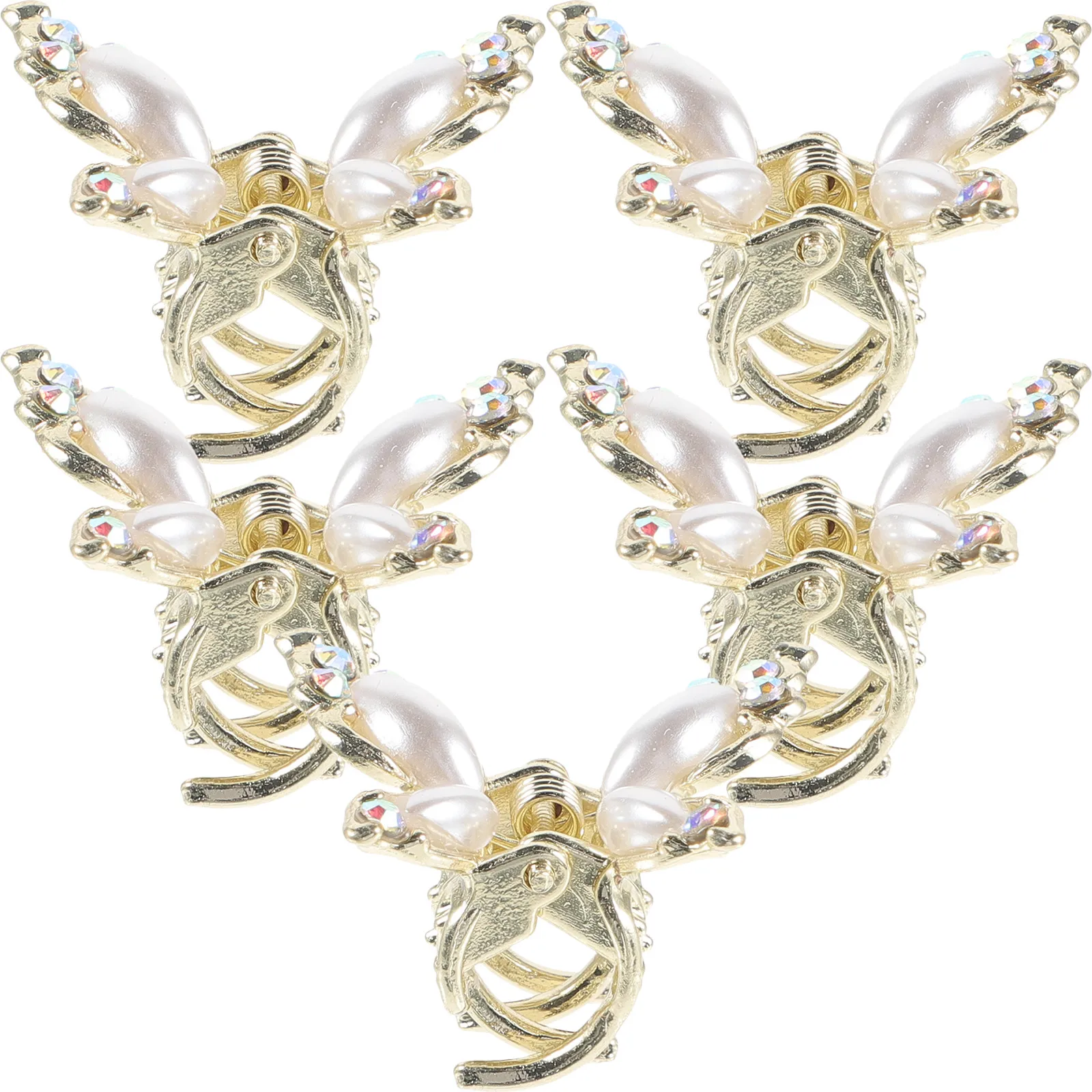 

5Pcs Small Butterfly Hair Clips Alloy Hair Accessories for Women Birthday Wedding Anniversary Daily Wear