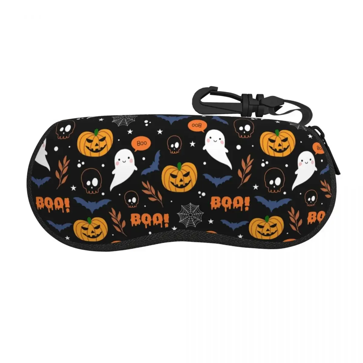 Custom Halloween Pumpkin Ghost Cats Shell Eyeglasses Protector Cases Cute Sunglass Case Glasses Pouch