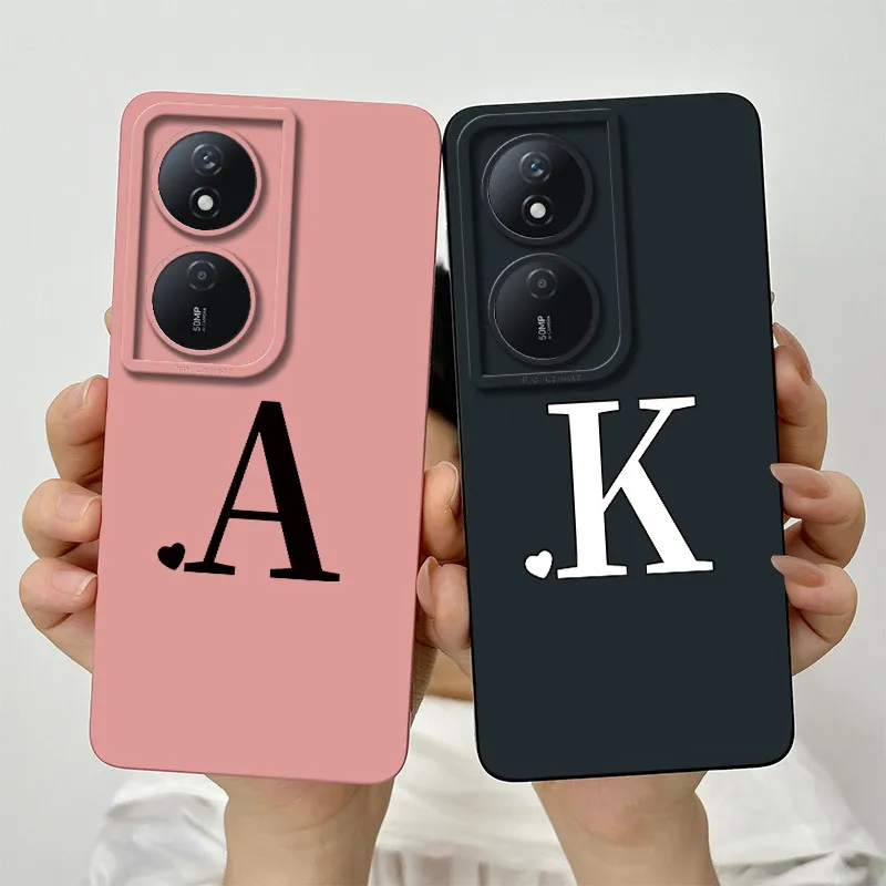 For Honor X7b Case CLK-LX1 CLK-LX2 Cute Couple Letters Cover Liquid Silicone Phone Cases For Honor X7b X 7b HonorX7b Soft Fundas