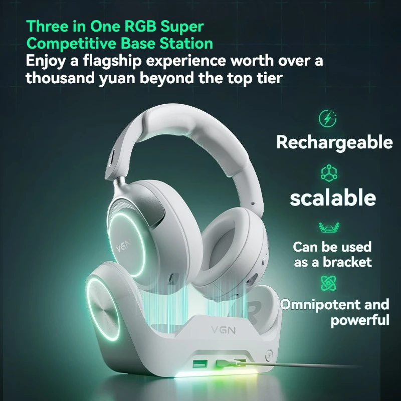 

VGN Zhou Ting Pro Max Headphones Custom Four Mode Wireless Head-mounted Headphones Ergonomic Esports Gaming Keyboard Accessories