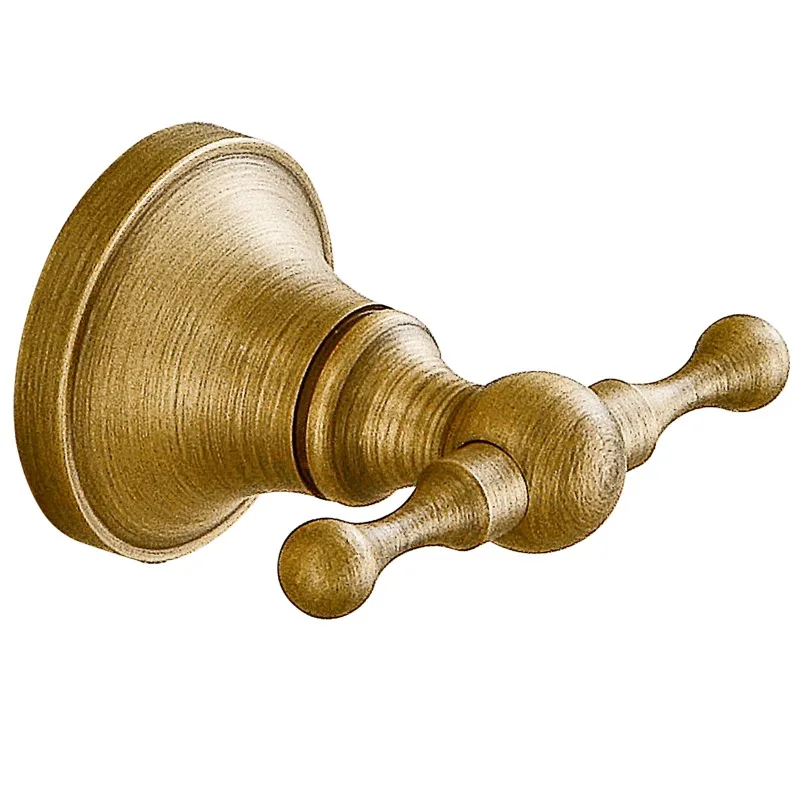 

Antique brass towel bathroom storage rack European wall hanging coat hook entrance door hook hardware pendant