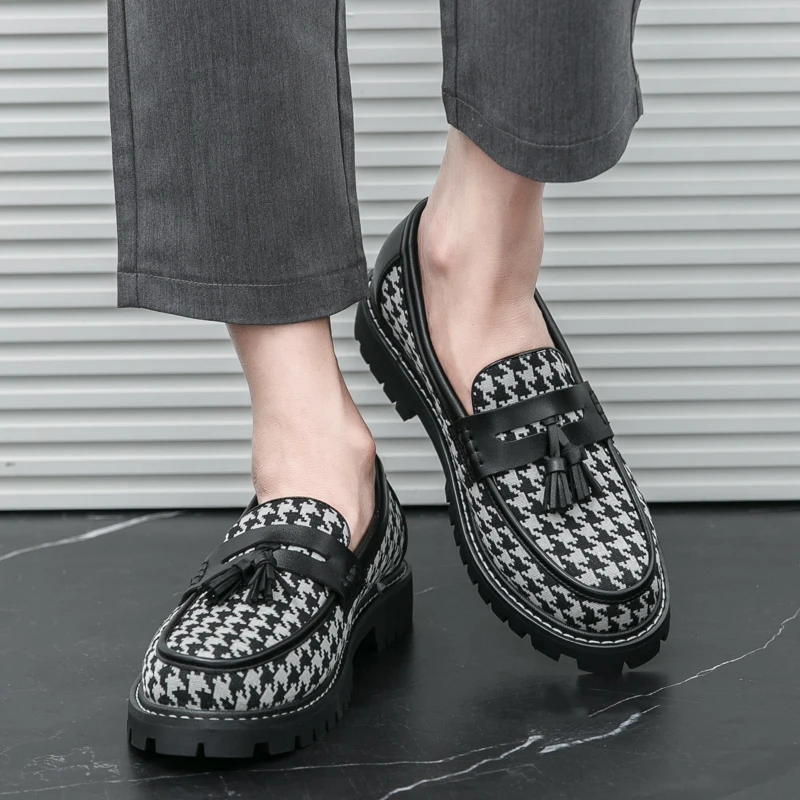 الصيف زائد الشباب الراقية كسول الفول أحذية الرجال شرابة الارتفاع البريطانية تنوعا الأعمال الرجعية عادية قدم واحدة ركلة المتسكعون