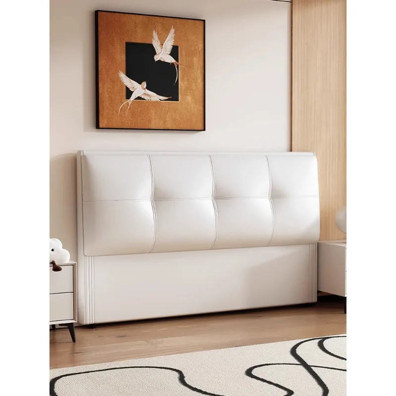 

Cat claw leather bedside soft bag backrest ultra-thin integrated floor cream wind solid wood ecological leather bedside backrest