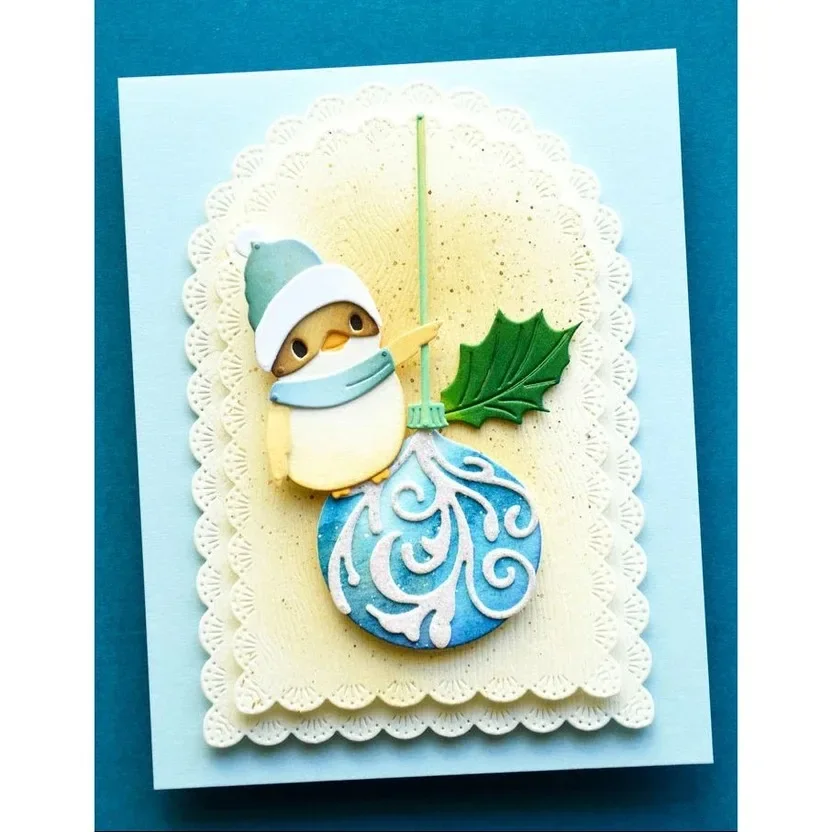 A Long Pole Holding a Lantern Metal Cutting Dies Slimline Essentials Scrap Booking Card Stencil Cut Die for DIY Handmade Card