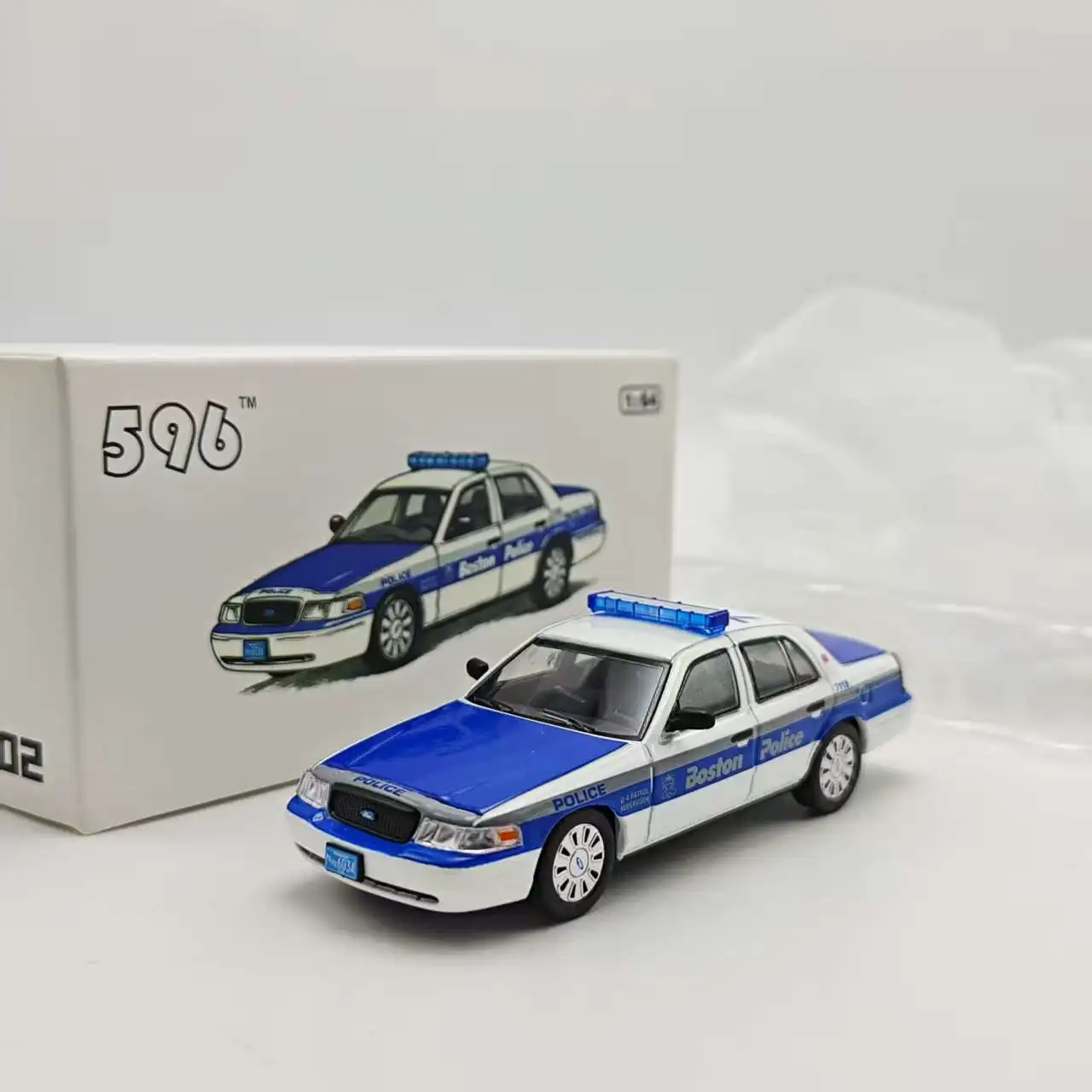 596 1:64 CV Boston State Police folírio E Chicago Corpo de Bombeiros fígado modelo de carro em liga