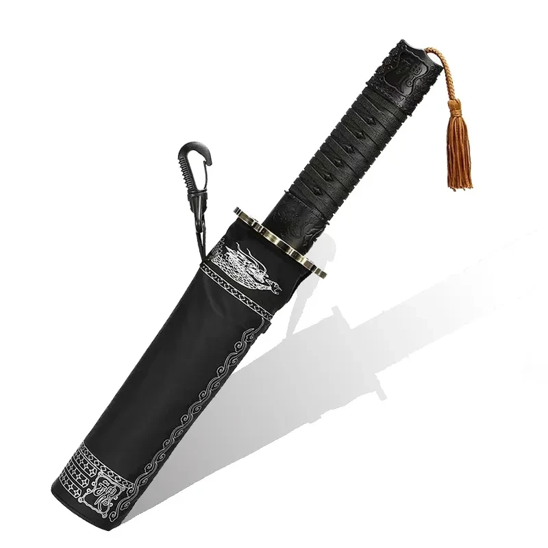 Automatic Japanese Samurai Katana Sword Knife Umbrella Man Women Large Luxury Strong Windproof Anti UV Parasol Portable Gift