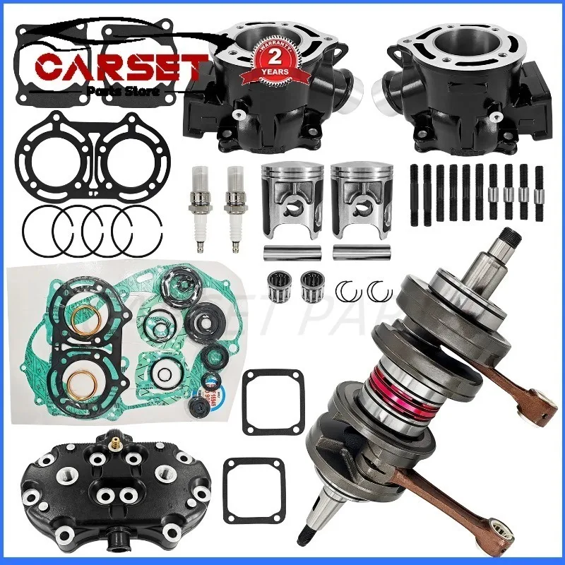 Crankshaft 64mm Cylinder Piston Kit Engine Rebuild Kit for Banshee 350 YFZ350 1987-2006 29L-11400-30-00, - view 2