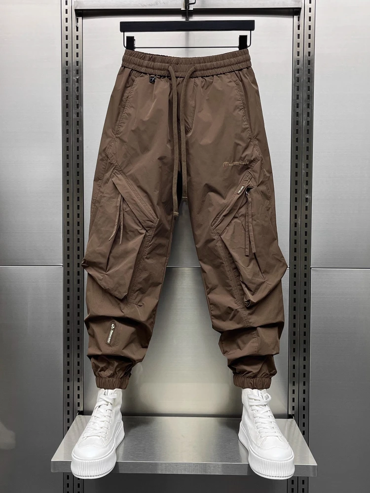 

Trendy Outdoor Workwear Pants Men's Summer Thin Qui Dry Breathable Casual Loose Cuffed Harem Pants Youth Nine Points