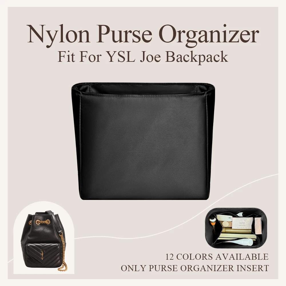 

Nylon Purse Organizer Insert Fit for YSL Joe Backpack Mini Inside Storage Bag Oranizer Bag Lightweight Inner Liner Bag In Bag