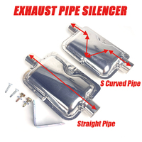 24mm Muffler Silencer Straight Pipe/S Curved Pipe Car Air Diesel Parking Heater Exhaust Pipe Stainless Iron For Diesel Heater