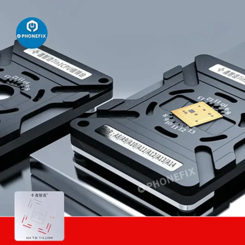 مجموعة 21 في 1 Interposer Reballing Kit XinzhiZao XZZ TR قالب القصدير للزراعة الإطار الأوسط BGA Plant Tin Platform 3D BGA Reballing Stencil لهاتف iPhone X إلى 15 Pro Max إصلاح لحام اللوحة الأم