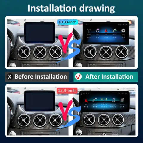 메르세데스 벤츠 B 클래스 W246 2011-2018 안드로이드 14 초슬림 QLED 스크린 카 라디오 비디오 플레이어 WiFi 블루투스 헤드 유닛