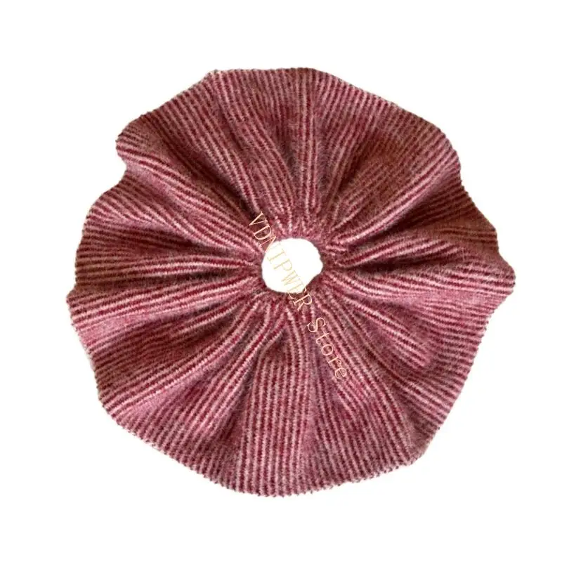 Stretchy French Knitted Scrunchies Large Hairband For Casual Sport Outfits D08E