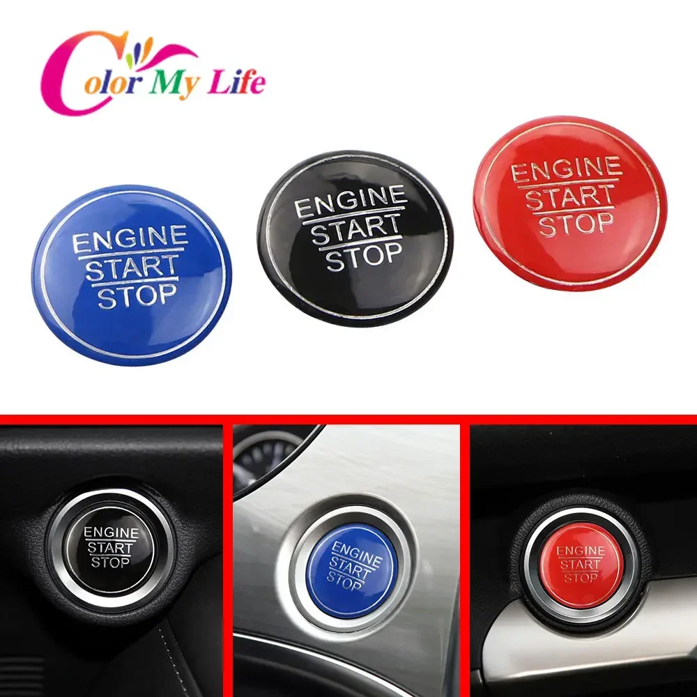 Engine Start Stop Ignition Button Cover for Toyota Corolla Camry Rav4 Prius GT86 CHR C-HR 2016 - 2023 ABS Key Hole Circle Trim