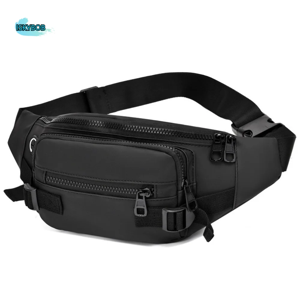 

Универсальная мужская поясная сумка из ткани Оксфорд, большая вместительная нагрудная сумка, износостойкая поясная сумка с несколькими карманами, поясная сумка для мотоциклистов