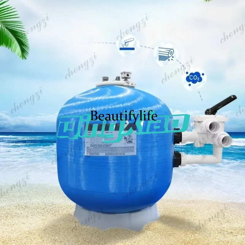 81 Outlet Sand Tank Pressure Filter, Water Treatment Equipment For Swimming Pool Hot Spring Fish Pond Circulation Purification