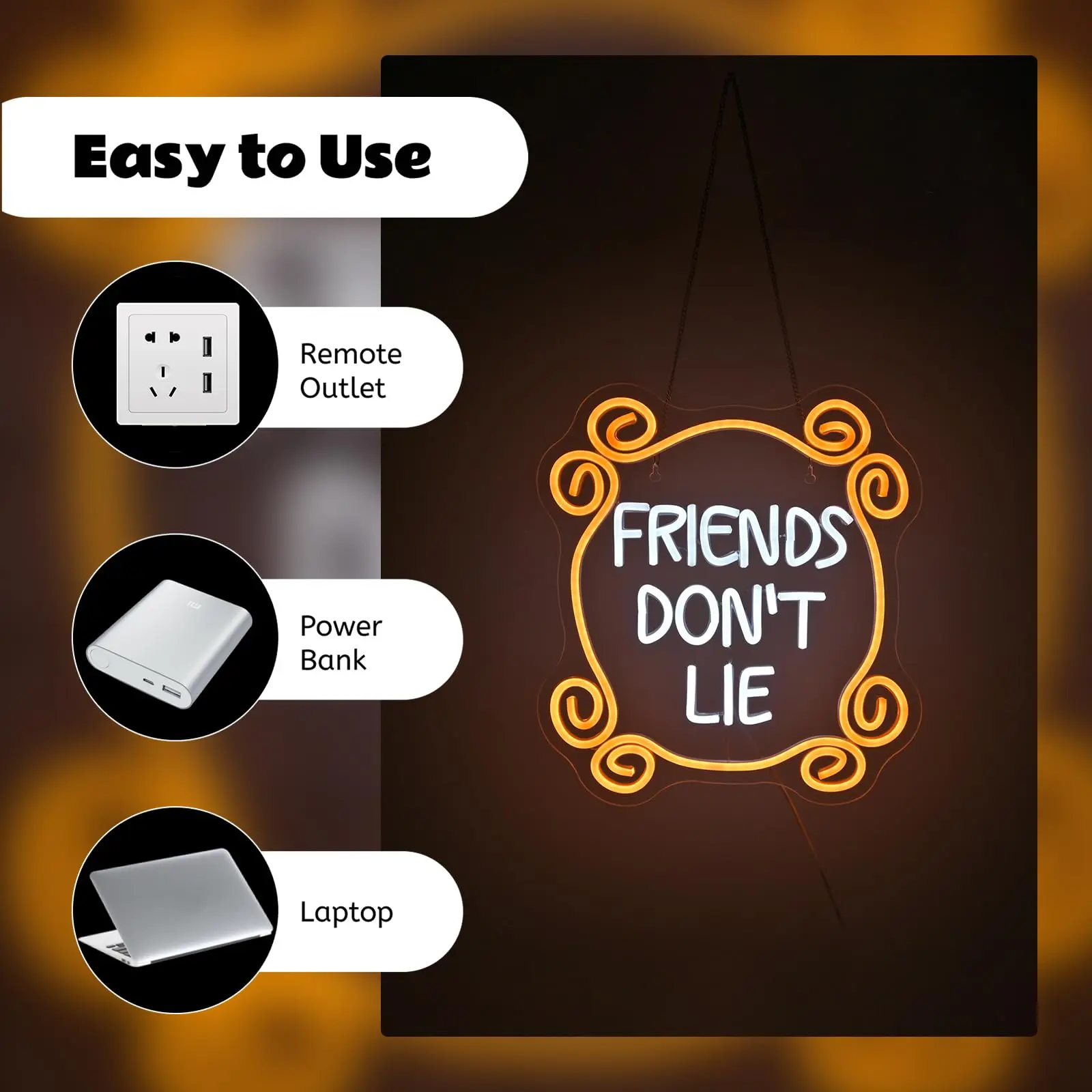 الأصدقاء لا كذب النيون LED جدار ديكور لغرفة الألعاب عكس الضوء ريترو تلفزيوني مستوحاة ضوء علامة لمحبي وهدية الصداقة