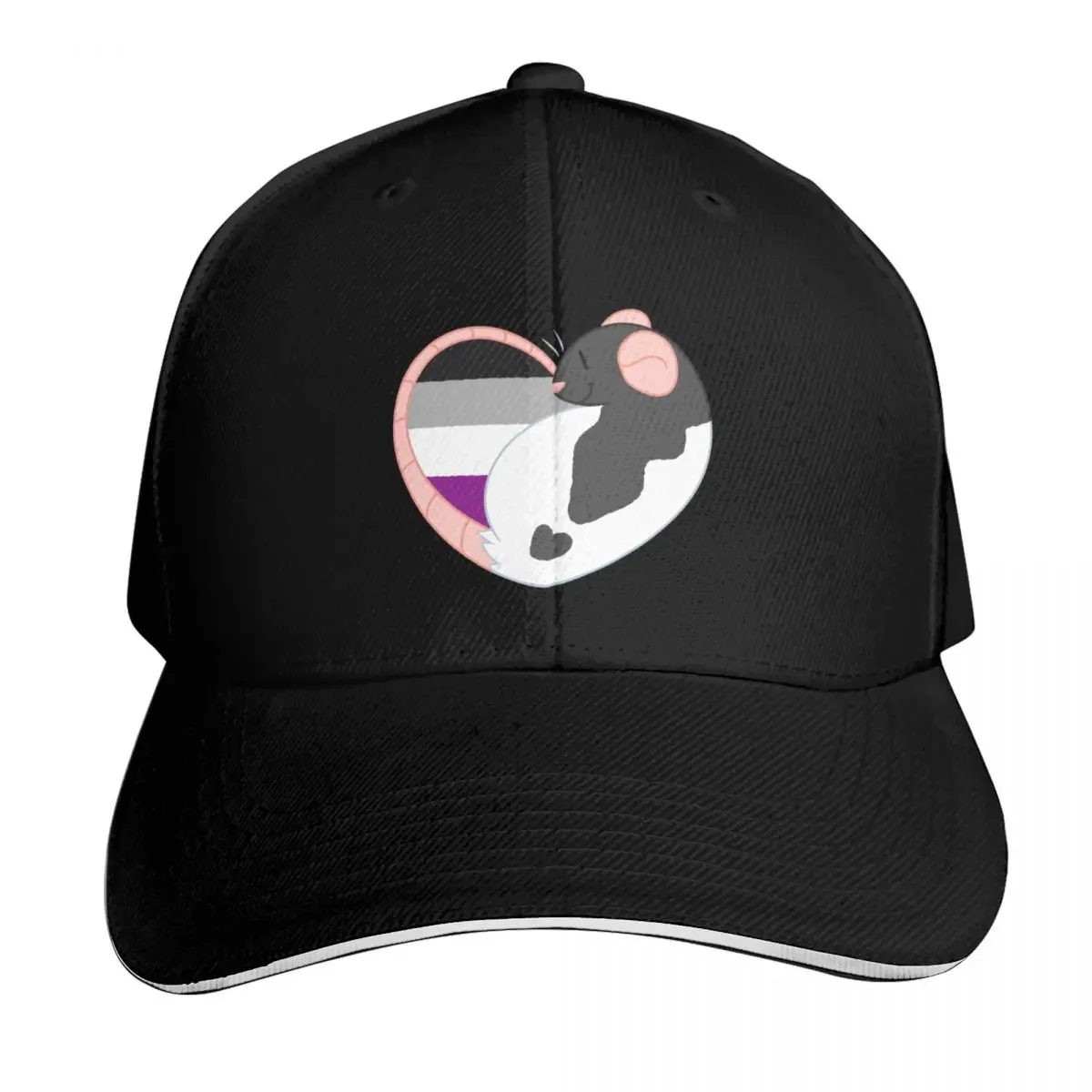 Asexual Pride Rat Baseball Cap Unisex for Men Women Outdoor Golf Running Hiking Summer Beach Travel
