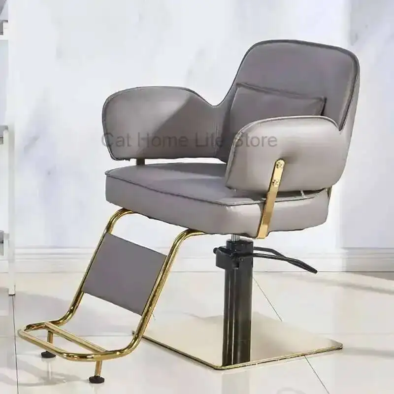 

Pedicure Spa Salon Beauty Cover Leather Chair Salon Hydraulic Hairdressing Braiding Hair for Barber Shop Pink Vintage Chairs Cut