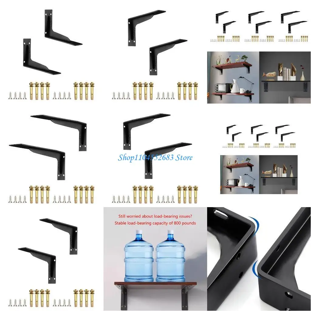 Y6GD زوج واحد من دعامات الرف شديدة التحمل مثبتة على الحائط لألواح الخشب #1