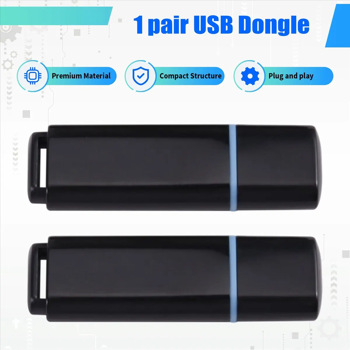 【~ New Y24A】Portable USB Adapter Wireless Adaptor Receiver for Steam VR USB Dongle Receiver for (2-Pack) New Black