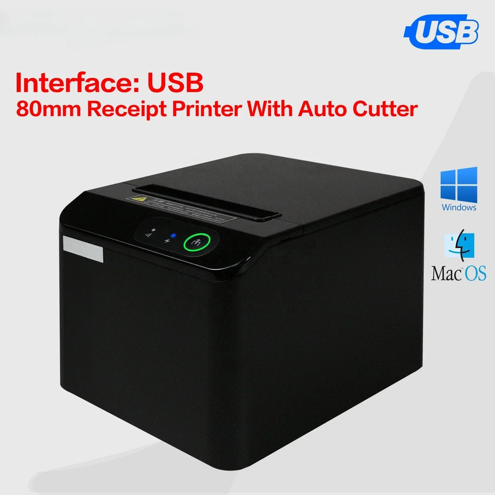 

1-XP-T80Q Receipt printer 80mm with auto cutter POS printer for Restaurant printer Supplier factory