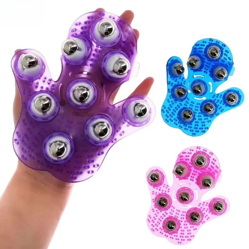 

1pc Roller Ball Body Massage Glove Anti-Cellulite Muscle Muscle Relax Relax Massager For Neck Back Shoulder Buttocks Face Lift