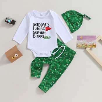 Green Print Baby Outfit Set 1