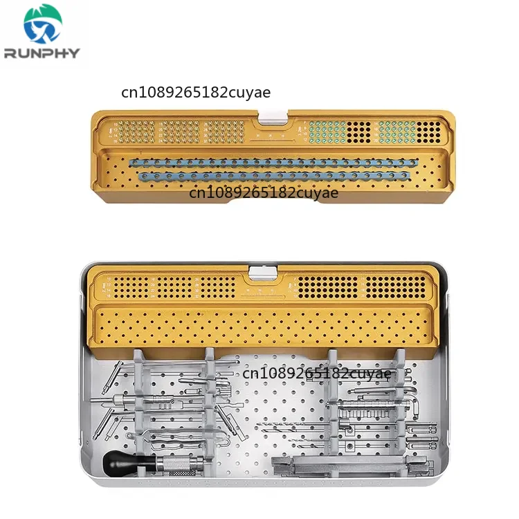Surgical Medical Pet Animals Veterinary Orthopedic Implants 3.2mm Reconstruction Compression Locking Plate Instrument Kit