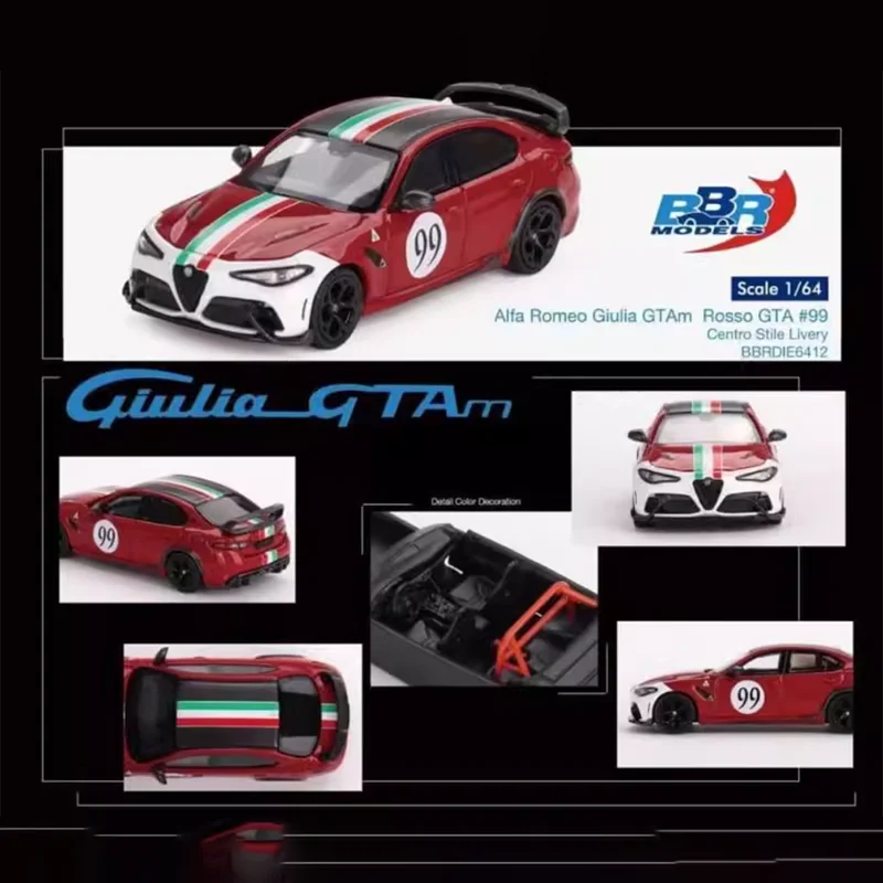 Литой под давлением BBR масштаб 1:64 Alfa GTAM GTA 99 #   Модель автомобиля из сплава, миниатюрный металлический автомобиль, классический сувенир для взрослых, подарочные украшения, дисплей
