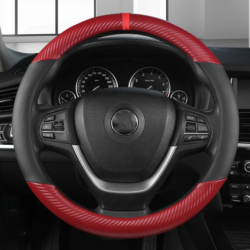 Fashion Universal Car Steering Wheel Cover Breathable Anti Slip Car Decoration Suitable 37-38cm Steering Wheel Cover Accessories