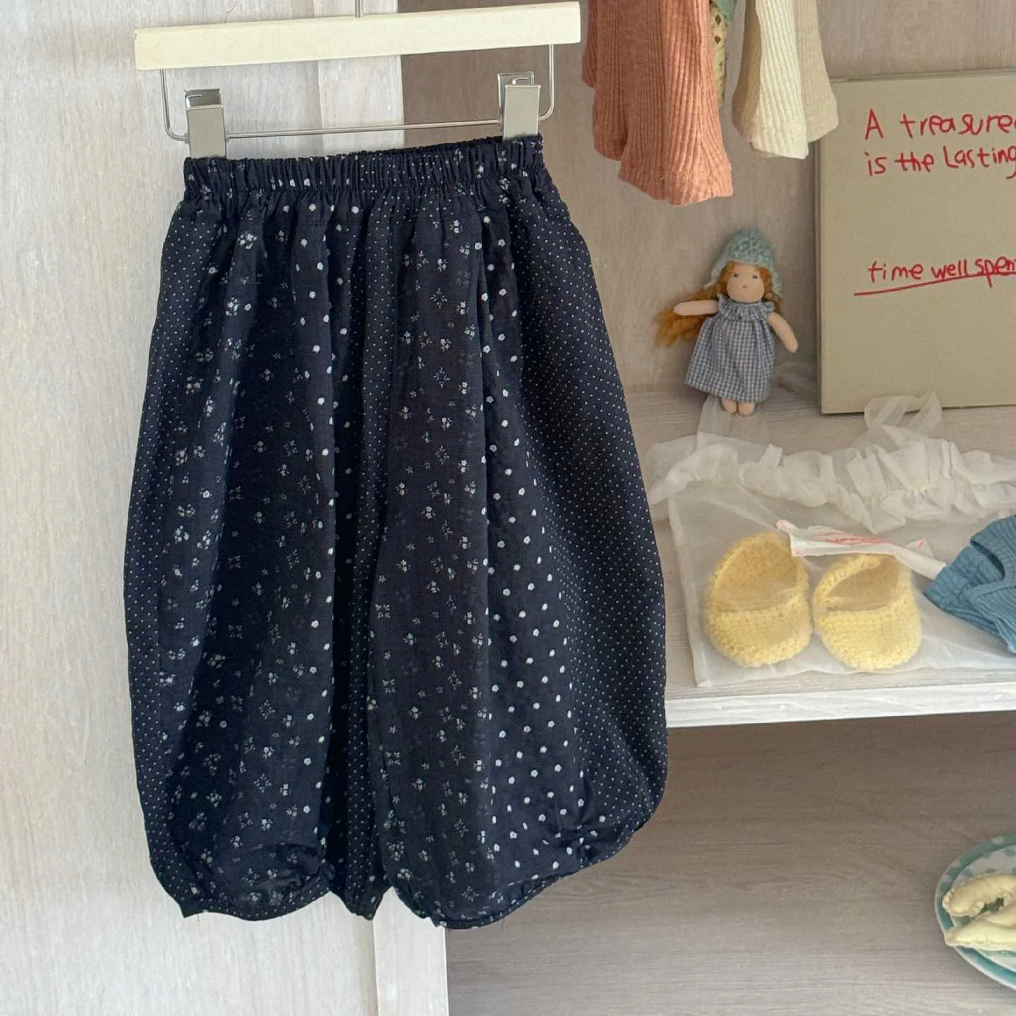 Girls 2026 Summer New Korean Trendy Stylish Fashion Versatile Girls Korean Floral Lantern Pants Fashionable Stylish Designable