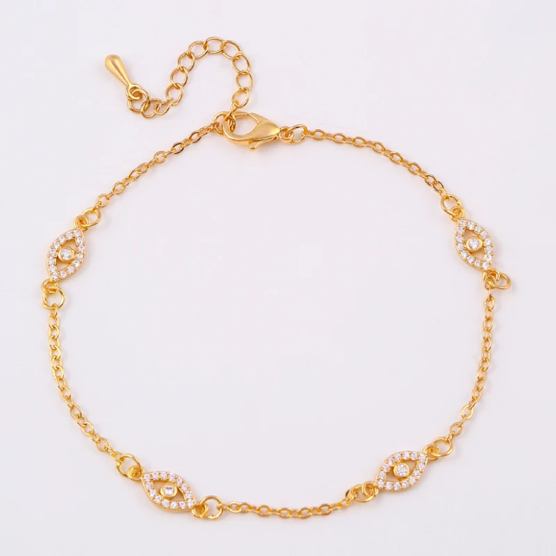 سوار ذهبي كامل الماس عين الشر سحر محظوظ الأوروبية والأمريكية المتخصصة الخفيفة الفاخرة اليومية تنوعا التبعي