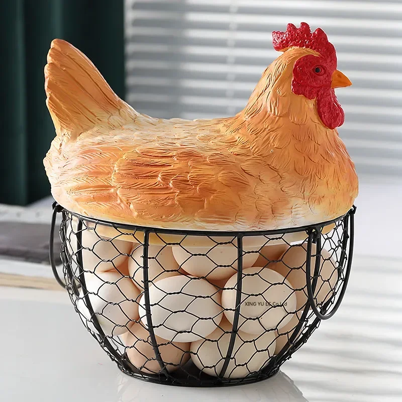 creativity-cute-squirrel-egg-storage-basket-home-wrought-egg-iron-tray-multifunction-astronaut-storage-basket-kitchen-supplies