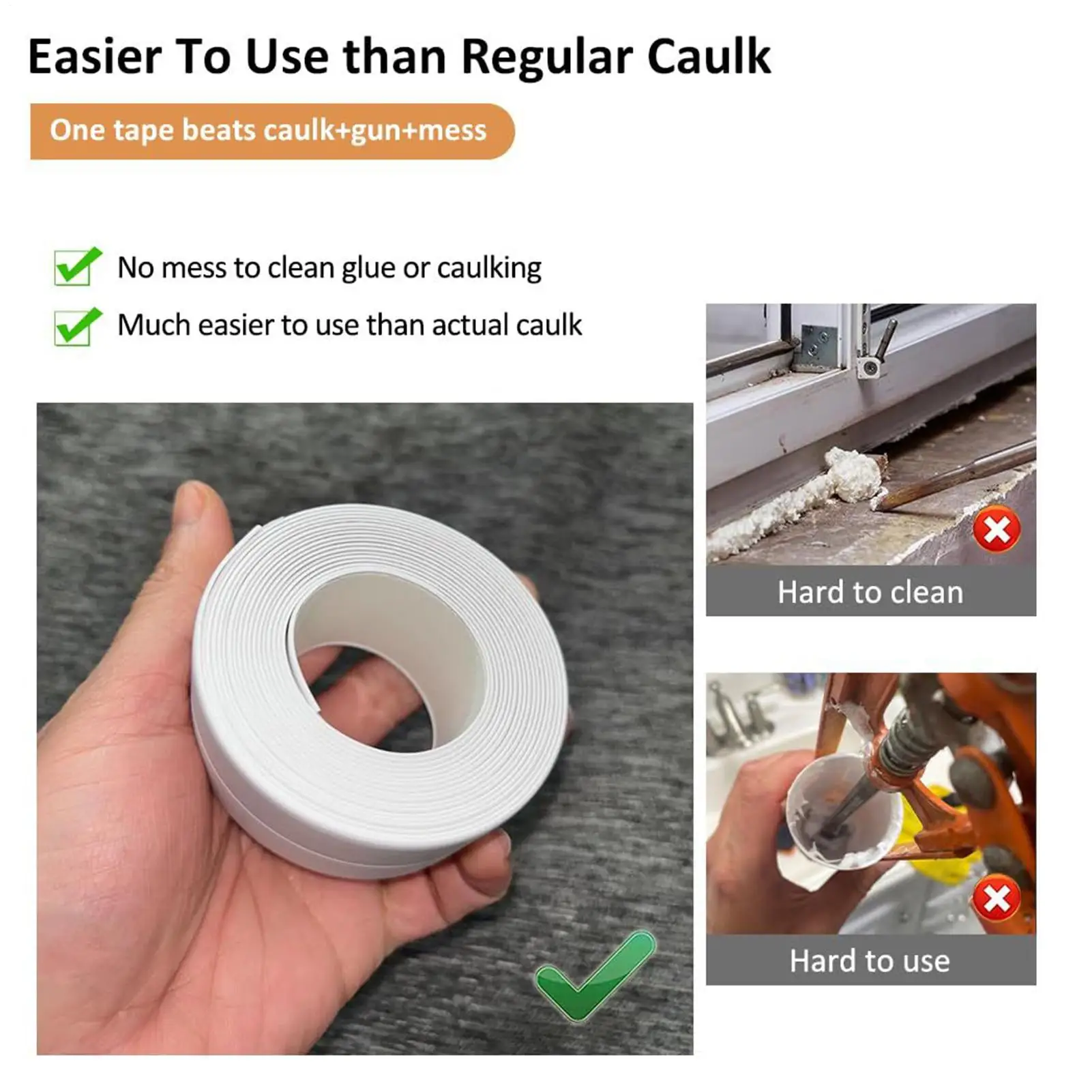 3.8x500cm Waterproof Sealing Tape Strips PVC Self Adhesive Wall Sticker For Kitchen Sink Bathroom Shower Bath Seals Caulk Strip