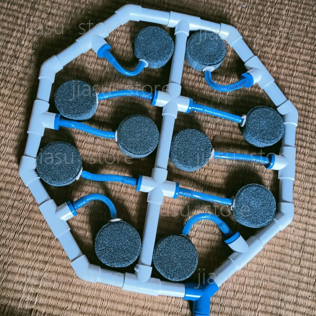 Seafood Tank Aeration Air Stone 50cm Round Diffuser PVC Oxygen Tube for Fish Shrimp Crab Aquarium Oxygen Supply Spare Part